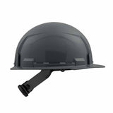 Milwaukee 48-73-1114 Gray Front Brim Hard Hat with 4PT Ratcheting Suspension – Type 1 Class E - 4