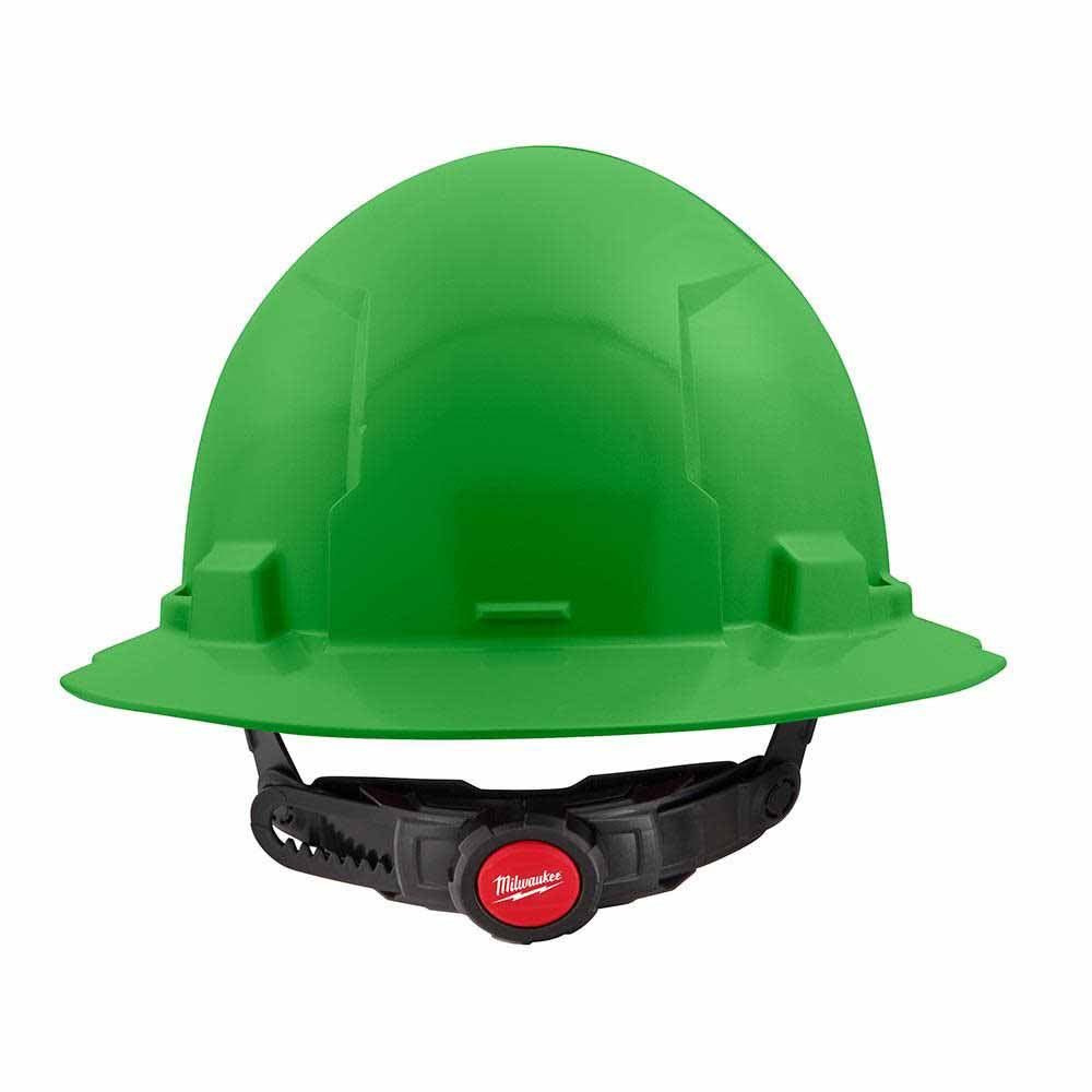 Milwaukee 48-73-1127 Green Full Brim Hard Hat with 6PT Ratcheting Suspension – Type 1 Class E - 2