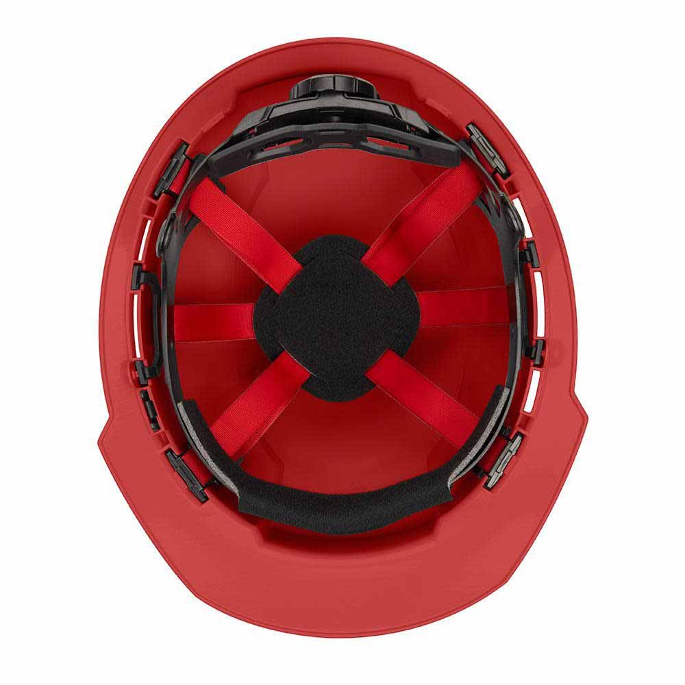 Milwaukee 48-73-1128 Red Front Brim Hard Hat with 6PT Ratcheting Suspension – Type 1 Class E - 5