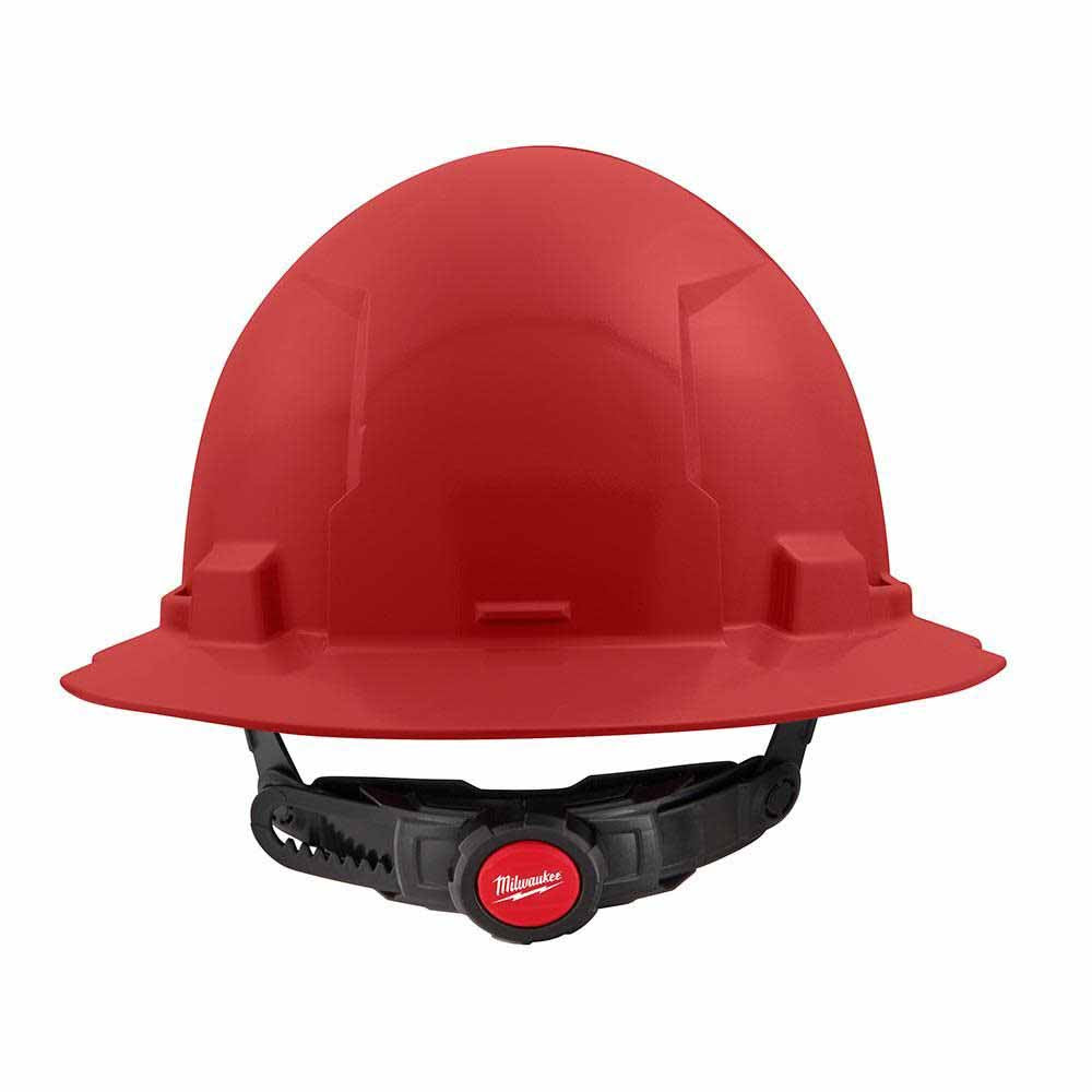 Milwaukee 48-73-1129 Red Full Brim Hard Hat with 6PT Ratcheting Suspension – Type 1 Class E - 2