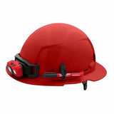 Milwaukee 48-73-1129 Red Full Brim Hard Hat with 6PT Ratcheting Suspension – Type 1 Class E - 6