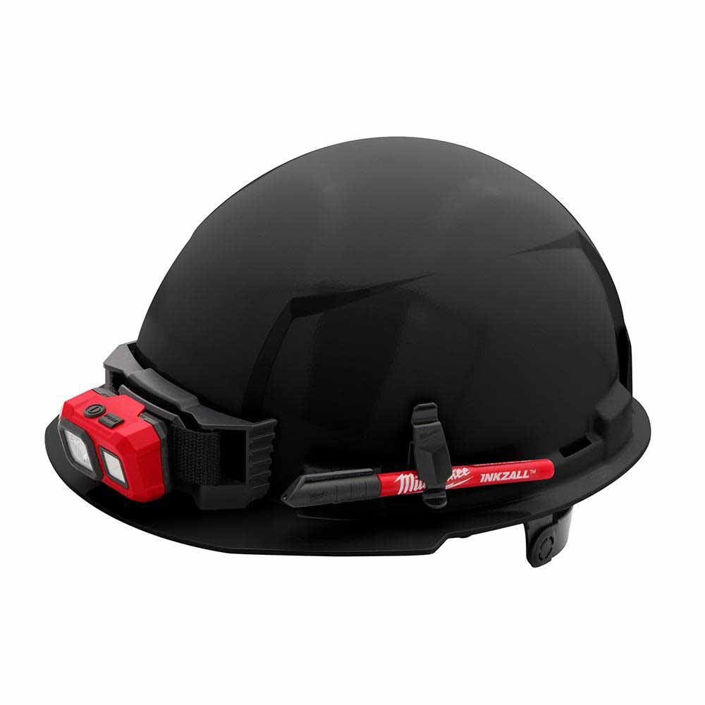 Milwaukee 48-73-1130 Black Front Brim Hard Hat with 6PT Ratcheting Suspension – Type 1 Class E - 6