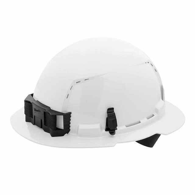 Milwaukee 48-73-1201 White Full Brim Vented Hard Hat with 4PT Ratcheting Suspension – Type 1 Class C