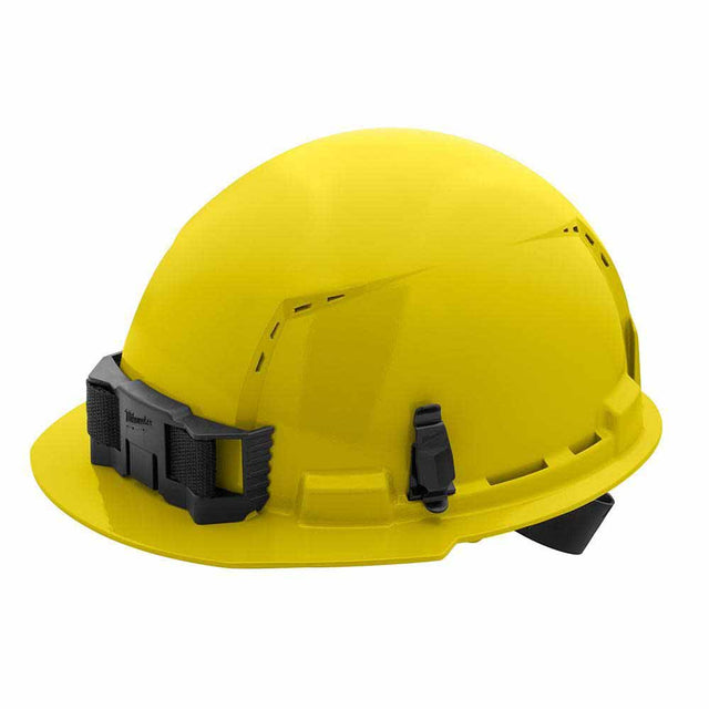 Milwaukee 48-73-1202 Yellow Front Brim Vented Hard Hat with 4PT Ratcheting Suspension – Type 1 Class C