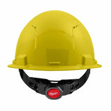 Milwaukee 48-73-1202 Yellow Front Brim Vented Hard Hat with 4PT Ratcheting Suspension – Type 1 Class C - 2