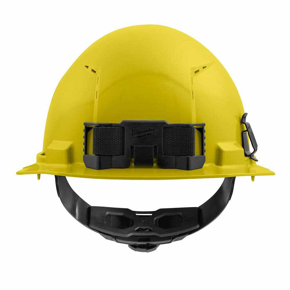 Milwaukee 48-73-1202 Yellow Front Brim Vented Hard Hat with 4PT Ratcheting Suspension – Type 1 Class C - 3