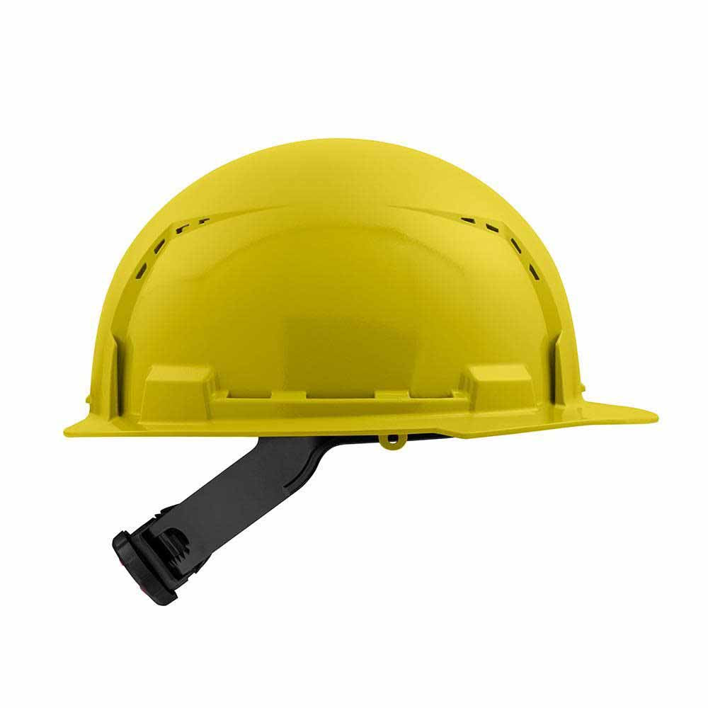 Milwaukee 48-73-1202 Yellow Front Brim Vented Hard Hat with 4PT Ratcheting Suspension – Type 1 Class C - 4