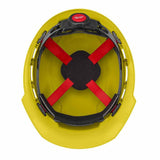 Milwaukee 48-73-1202 Yellow Front Brim Vented Hard Hat with 4PT Ratcheting Suspension – Type 1 Class C - 5