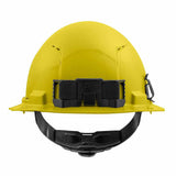 Milwaukee 48-73-1203 Yellow Full Brim Vented Hard Hat with 4PT Ratcheting Suspension – Type 1 Class C - 3