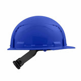 Milwaukee 48-73-1204 Blue Front Brim Vented Hard Hat with 4PT Ratcheting Suspension – Type 1 Class C - 4