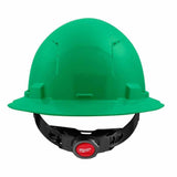 Milwaukee 48-73-1207 Green Full Brim Vented Hard Hat with 4PT Ratcheting Suspension – Type 1 Class C - 2