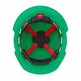 Milwaukee 48-73-1207 Green Full Brim Vented Hard Hat with 4PT Ratcheting Suspension – Type 1 Class C - 4