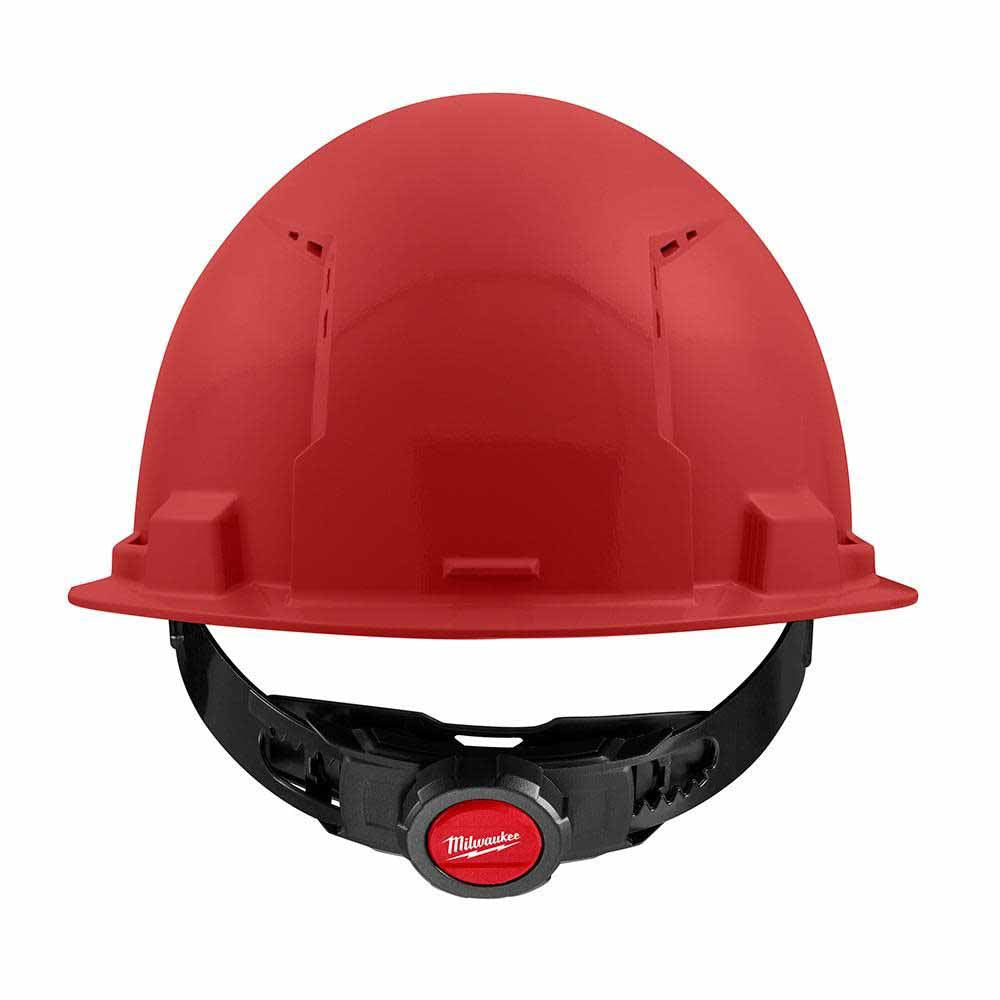 Milwaukee 48-73-1208 Red Front Brim Vented Hard Hat with 4PT Ratcheting Suspension – Type 1 Class C - 2