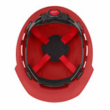 Milwaukee 48-73-1208 Red Front Brim Vented Hard Hat with 4PT Ratcheting Suspension – Type 1 Class C - 5