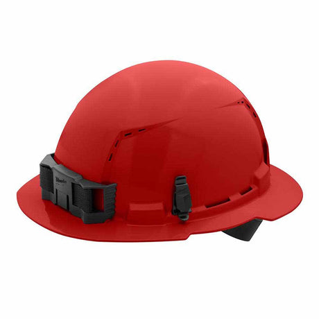 Milwaukee 48-73-1209 Red Full Brim Vented Hard Hat with 4PT Ratcheting Suspension – Type 1 Class C