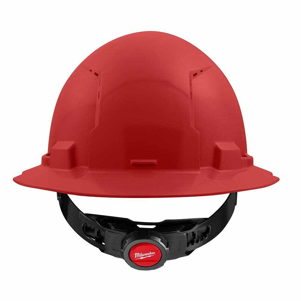 Milwaukee 48-73-1209 Red Full Brim Vented Hard Hat with 4PT Ratcheting Suspension – Type 1 Class C - 2