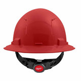 Milwaukee 48-73-1209 Red Full Brim Vented Hard Hat with 4PT Ratcheting Suspension – Type 1 Class C - 2