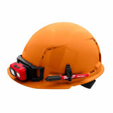 Milwaukee 48-73-1212 Orange Front Brim Vented Hard Hat with 4PT Ratcheting Suspension – Type 1 Class C - 6