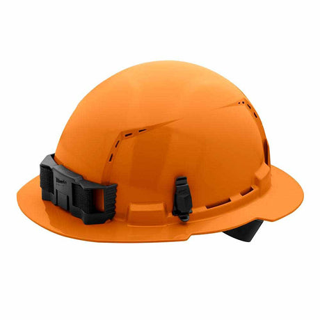 Milwaukee 48-73-1213 Orange Full Brim Vented Hard Hat with 4PT Ratcheting Suspension – Type 1 Class C