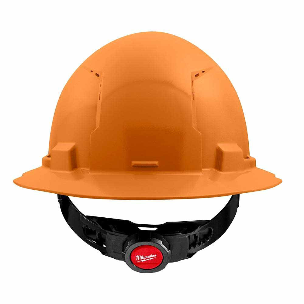 Milwaukee 48-73-1213 Orange Full Brim Vented Hard Hat with 4PT Ratcheting Suspension – Type 1 Class C - 2