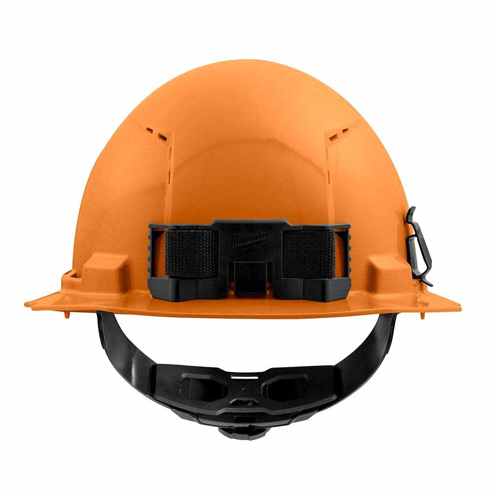 Milwaukee 48-73-1213 Orange Full Brim Vented Hard Hat with 4PT Ratcheting Suspension – Type 1 Class C - 3