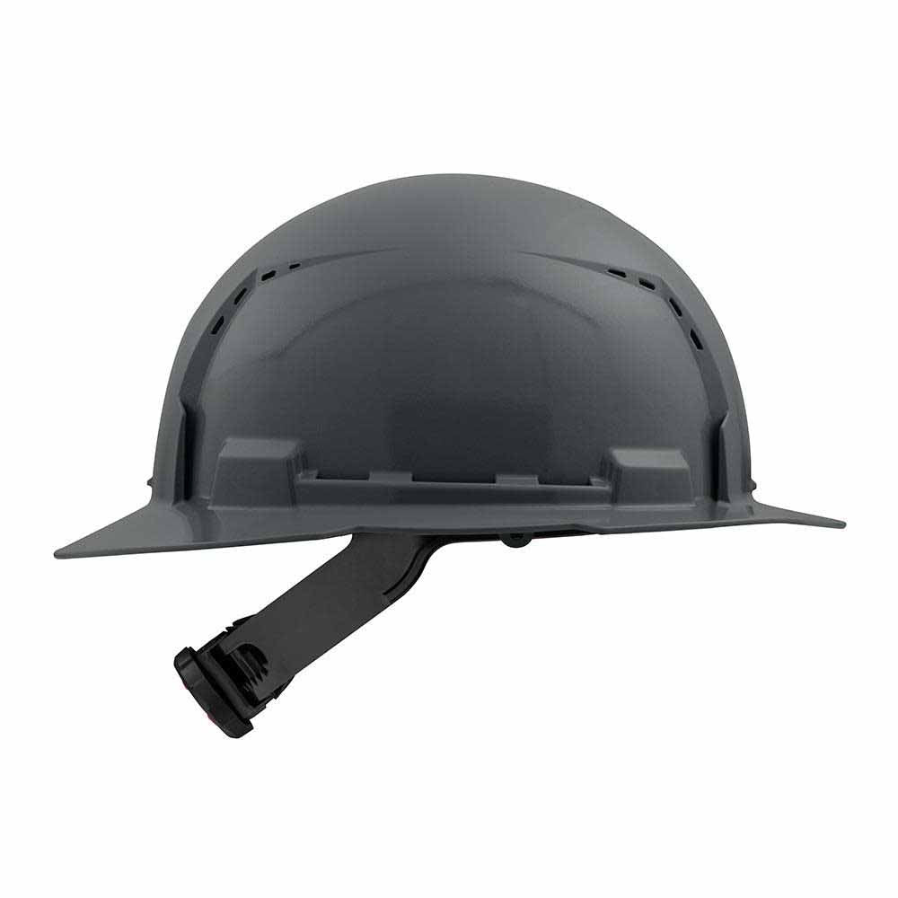 Milwaukee 48-73-1215 Gray Full Brim Vented Hard Hat with 4PT Ratcheting Suspension – Type 1 Class C - 4