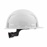 Milwaukee 48-73-1220 White Front Brim Vented Hard Hat with 6PT Ratcheting Suspension – Type 1 Class C - 4