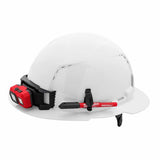 Milwaukee 48-73-1221 White Full Brim Vented Hard Hat with 6PT Ratcheting Suspension – Type 1 Class C - 6