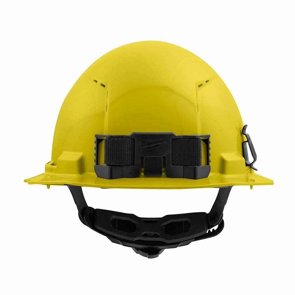 Milwaukee 48-73-1223 Yellow Full Brim Vented Hard Hat with 6PT Ratcheting Suspension – Type 1 Class C - 3