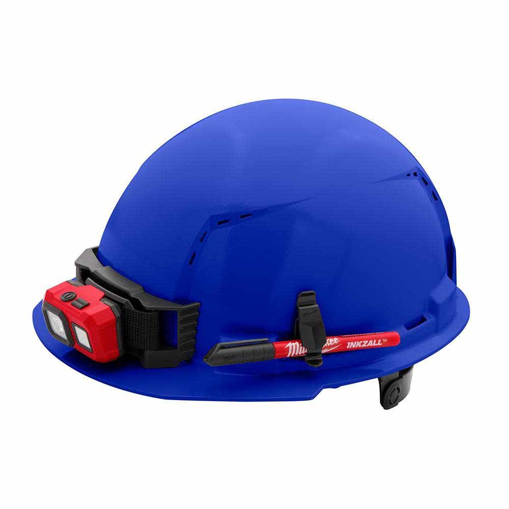 Milwaukee 48-73-1224 Blue Front Brim Vented Hard Hat with 6PT Ratcheting Suspension – Type 1 Class C - 6