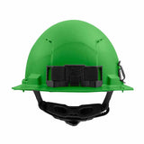 Milwaukee 48-73-1227 Green Full Brim Vented Hard Hat with 6PT Ratcheting Suspension – Type 1 Class C - 3