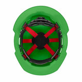 Milwaukee 48-73-1227 Green Full Brim Vented Hard Hat with 6PT Ratcheting Suspension – Type 1 Class C - 5