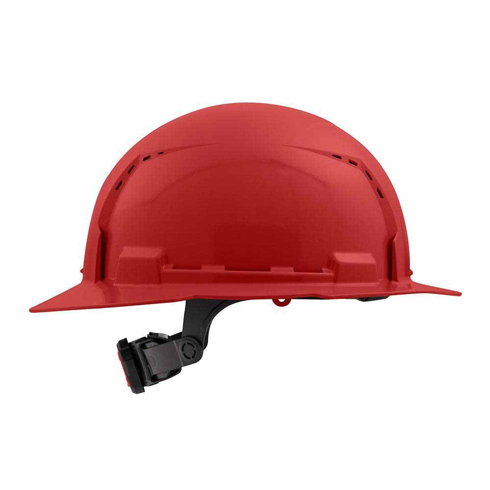 Milwaukee 48-73-1229 Red Full Brim Vented Hard Hat with 6PT Ratcheting Suspension – Type 1 Class C - 4