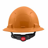 Milwaukee 48-73-1233 Orange Full Brim Vented Hard Hat with 6PT Ratcheting Suspension – Type 1 Class C - 2