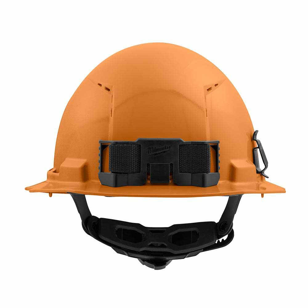 Milwaukee 48-73-1233 Orange Full Brim Vented Hard Hat with 6PT Ratcheting Suspension – Type 1 Class C - 3