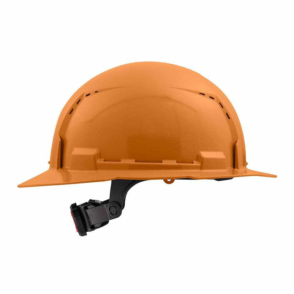 Milwaukee 48-73-1233 Orange Full Brim Vented Hard Hat with 6PT Ratcheting Suspension – Type 1 Class C - 4