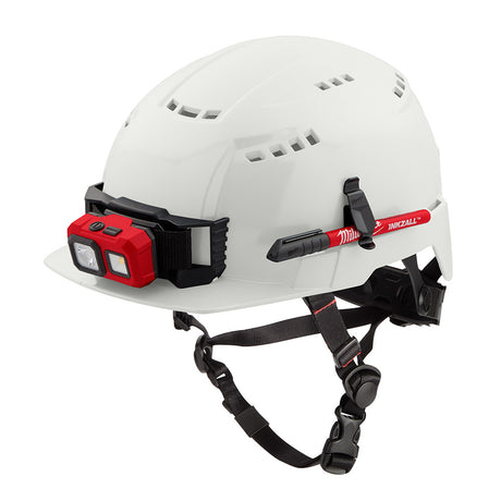 Milwaukee 48-73-1320 BOLT White Front Brim Safety Helmet (USA) - Type 2, Class C, Vented