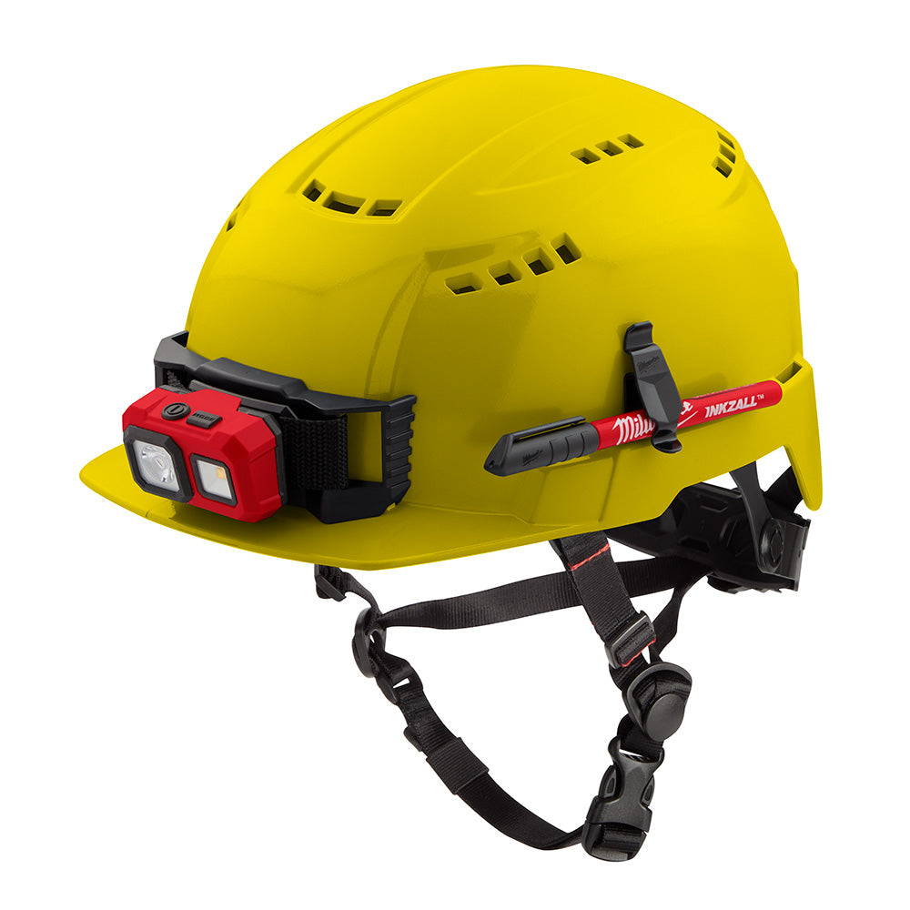 Milwaukee 48-73-1322 BOLT Yellow Front Brim Safety Helmet (USA) - Type 2, Class C, Vented