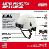 Milwaukee 48-73-1335 BOLT Gray Safety Helmet (USA) - Type 2, Class E, Non-Vented - 2