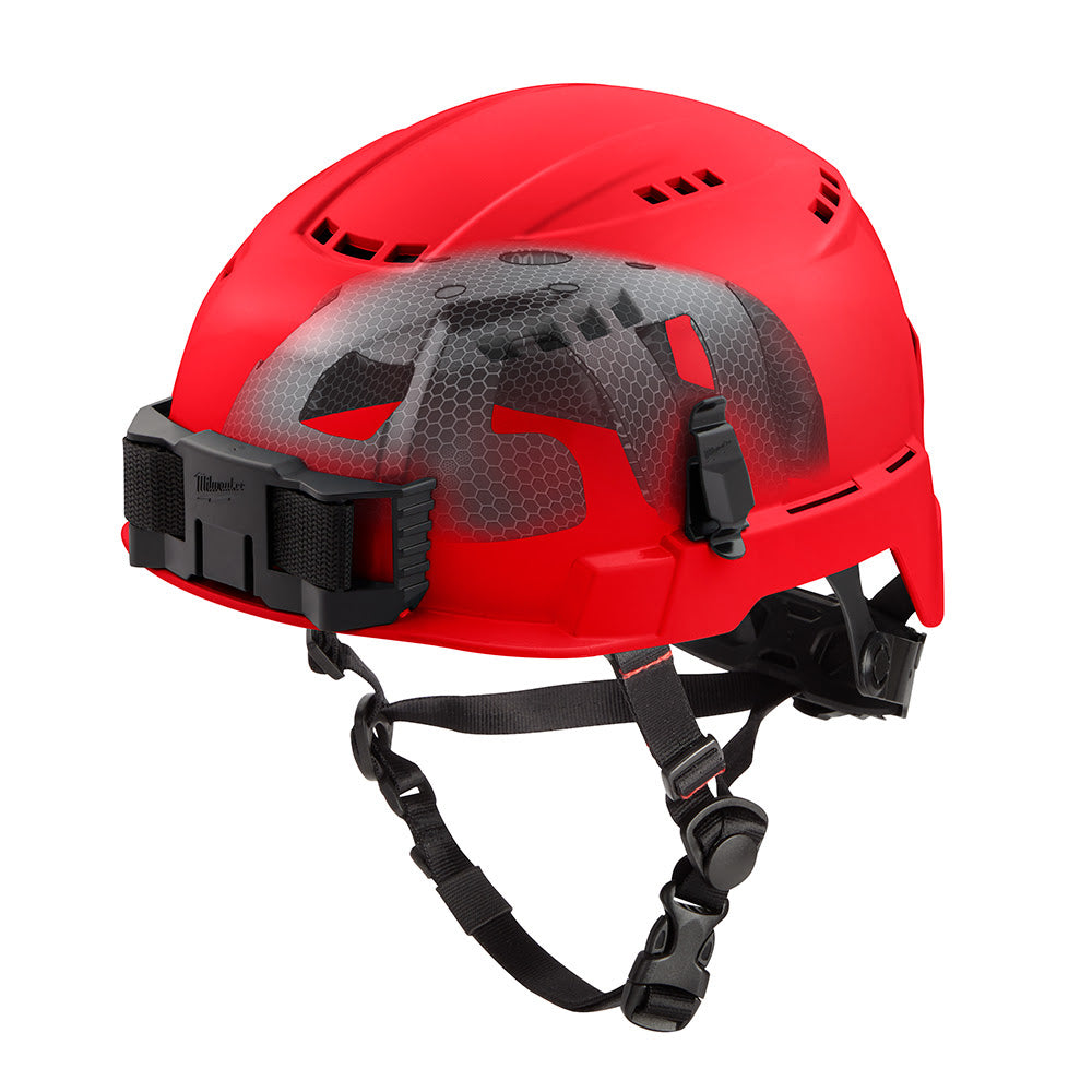 Milwaukee 48-73-1358 BOLT Red Vented Safety Helmet with IMPACT ARMOR Liner (USA) - Type 2, Class C