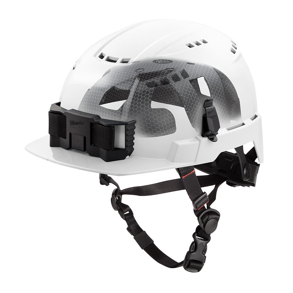 Milwaukee 48-73-1364 BOLT White Front Brim Vented Safety Helmet with IMPACT ARMOR Liner (USA) - Type 2, Class C