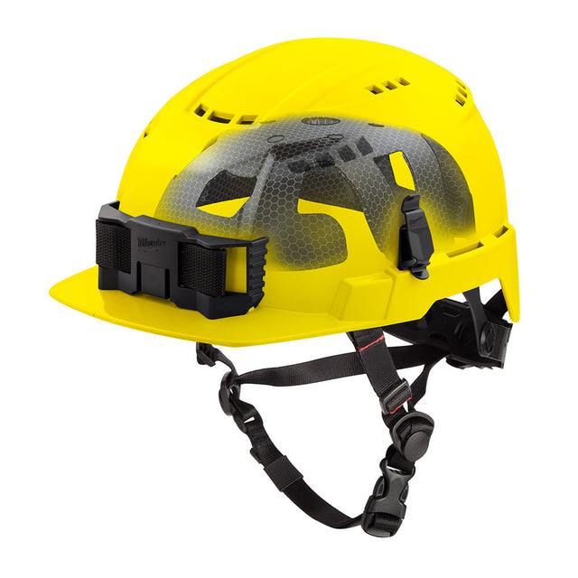 Milwaukee 48-73-1366 BOLT Yellow Front Brim Vented Safety Helmet with IMPACT ARMOR Liner (USA) - Type 2, Class C