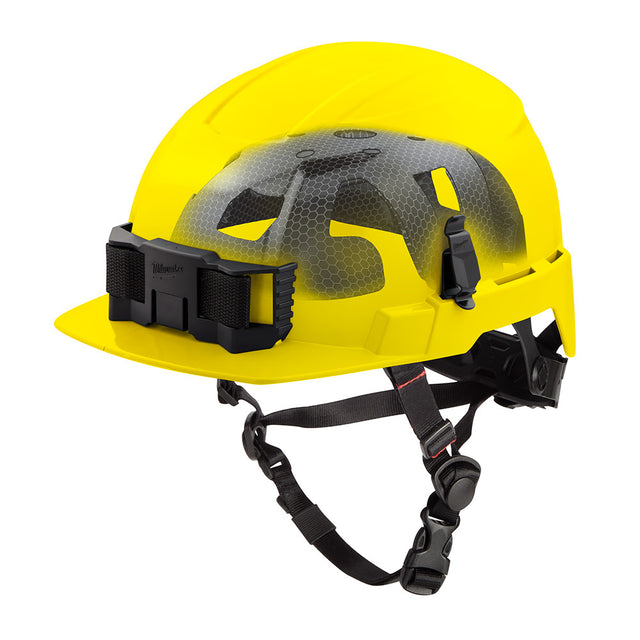 Milwaukee 48-73-1367 BOLT Yellow Front Brim Safety Helmet with IMPACT ARMOR Liner (USA) - Type 2, Class E