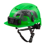 Milwaukee 48-73-1370 BOLT Green Front Brim Vented Safety Helmet with IMPACT ARMOR Liner (USA) - Type 2, Class C