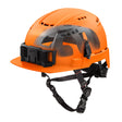 Milwaukee 48-73-1376 BOLT Orange Front Brim Vented Safety Helmet with IMPACT ARMOR Liner (USA) - Type 2, Class C