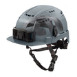 Milwaukee 48-73-1380 BOLT Gray Front Brim Vented Safety Helmet with IMPACT ARMOR Liner (USA) - Type 2, Class C