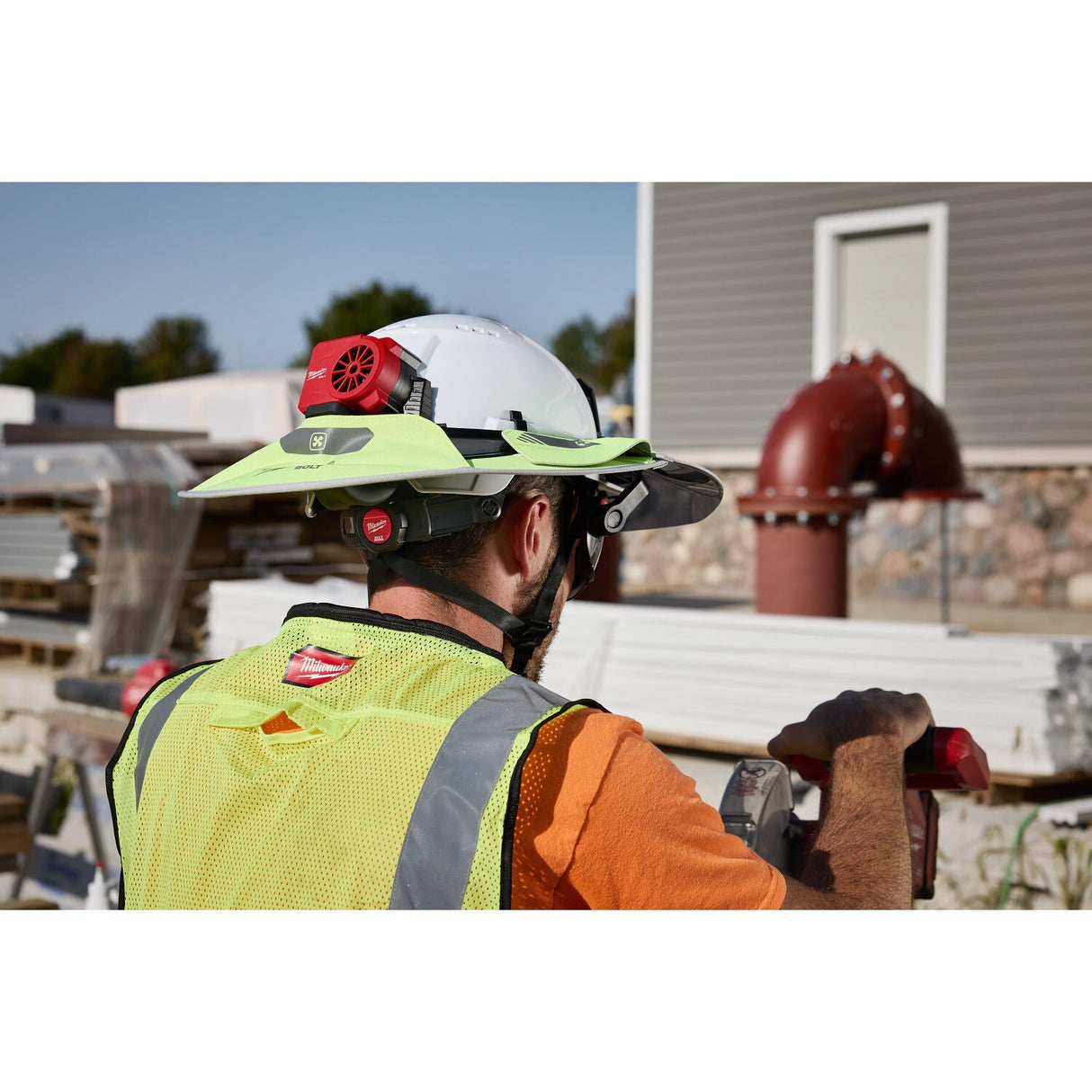 Milwaukee 48-73-1385 BOLT REDLITHIUM USB Cooling Fan for Safety Helmets and Hard Hats - 10