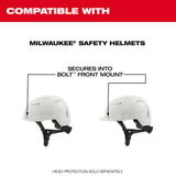 Milwaukee 48-73-1411 BOLT Eye Visor / Face Shield - Clear Dual Coat Lens with Head Lamp Mount Bracket (Compatible with Milwaukee Safety Helmets) - 4