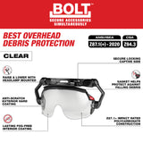 Milwaukee 48-73-1412 BOLT Gasketed Eye Visor - Clear Dual Coat Lens - 3