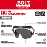Milwaukee 48-73-1415 BOLT Eye Visor - Tinted Dual Coat Lens (Compatible with Milwaukee Safety Helmets & Hard Hats) - 8